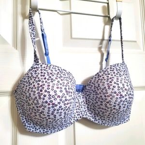 Barely There blue floral underwire bra 36D